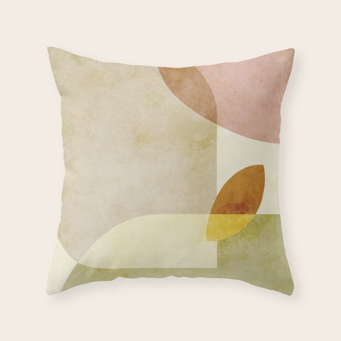 organic shapes boho nature abstract Throw Pillow Gallery Image 6