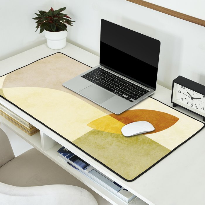 organic shapes boho nature abstract Desk Mat Gallery Image 2