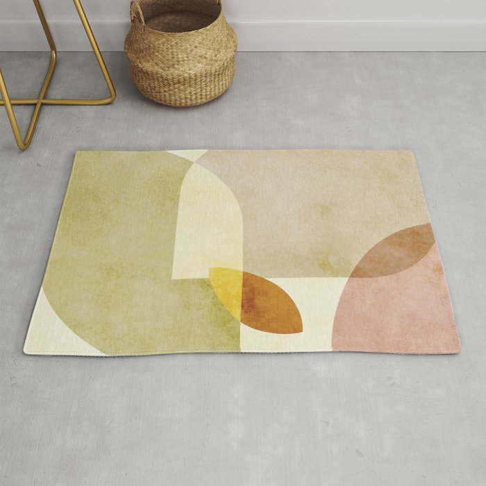 organic shapes boho nature abstract Rug Gallery Image 1
