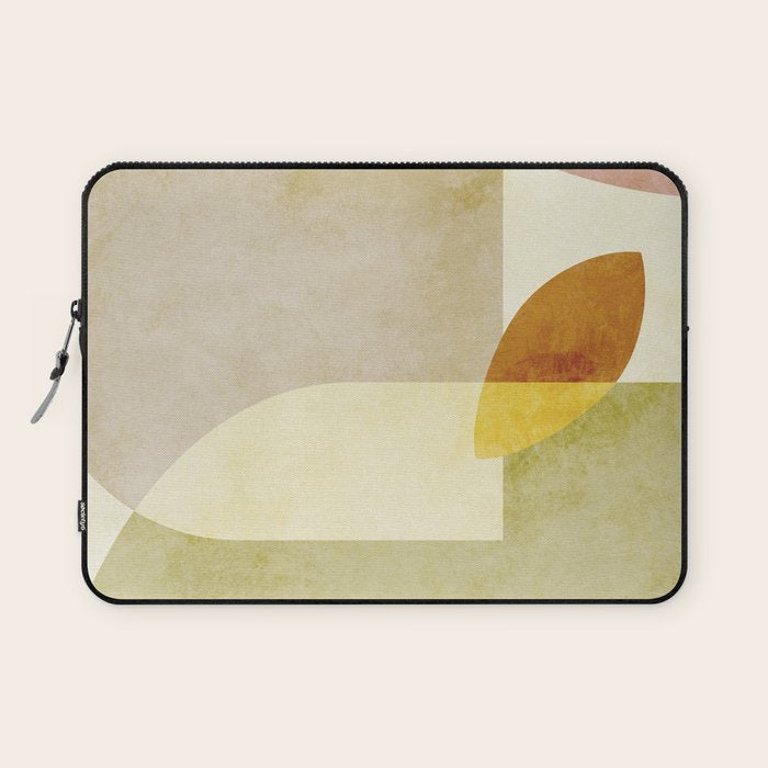 organic shapes boho nature abstract Laptop Sleeve Gallery Image 1