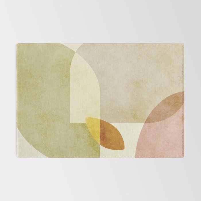 organic shapes boho nature abstract Rug Gallery Image 2