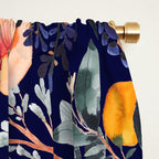 Navy Floral Window Curtain Gallery Image 2