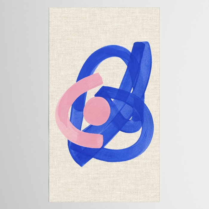 Pink And Blue Round Orbit Tablecloth Gallery Image 2