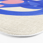 Pink And Blue Round Orbit Bath Mat Gallery Image 3