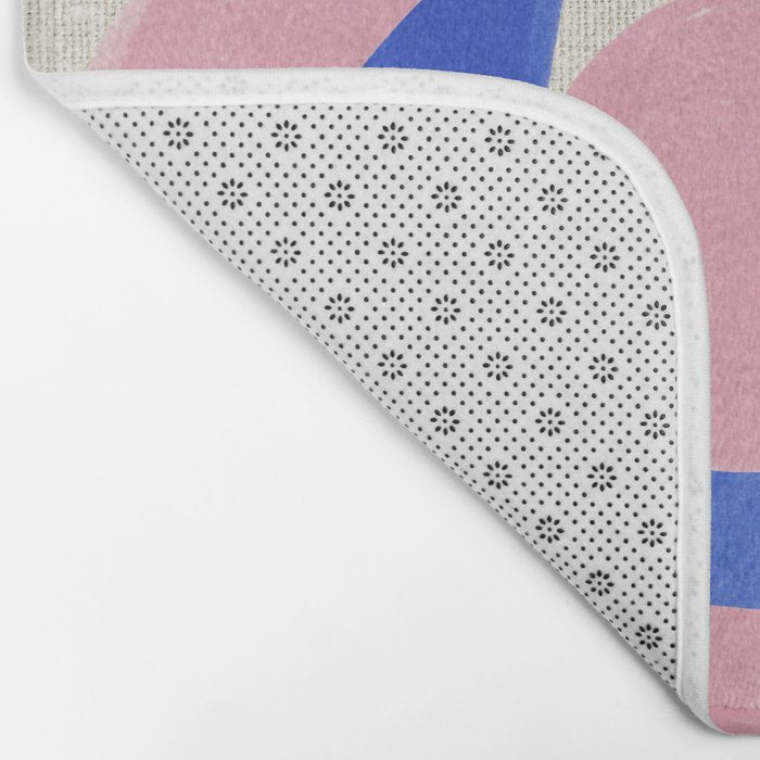 Pink And Blue Round Orbit Bath Mat Gallery Image 2