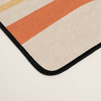Mid Century Modern Piquet Abstract Multi Tiled Geometric Pattern Orange Tangerine Desk Mat Gallery Image 4