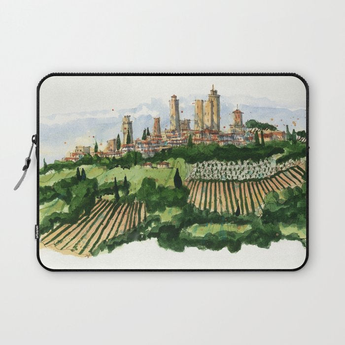 San Gimignano Landscape Laptop Sleeve Gallery Image 1