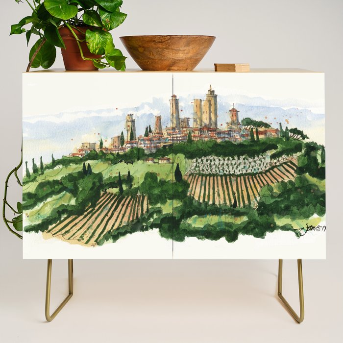 San Gimignano Landscape Credenza Gallery Image 1