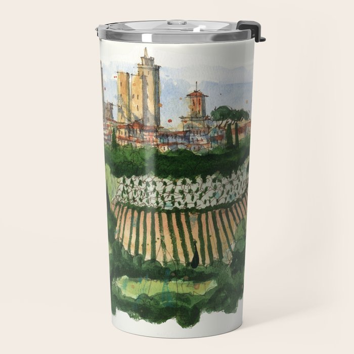 San Gimignano Landscape Travel Mug Gallery Image 2