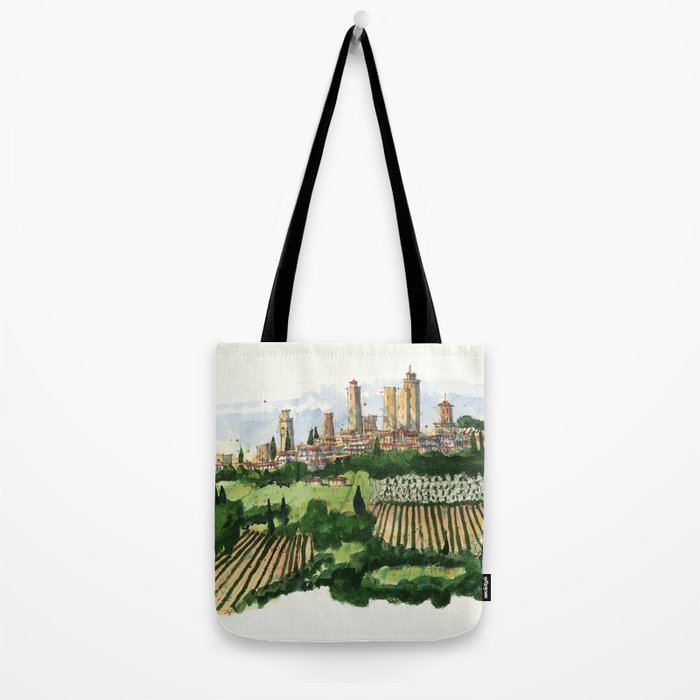 San Gimignano Landscape Tote Bag Gallery Image 2