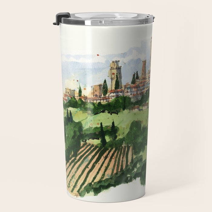 San Gimignano Landscape Travel Mug Gallery Image 3