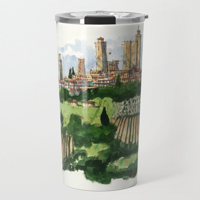 San Gimignano Landscape Travel Mug Gallery Image 1
