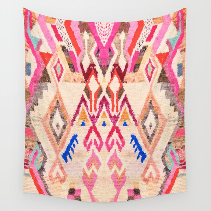 Traditional Vintage Moroccan Berber Design Wall Tapestry Gallery Image 1