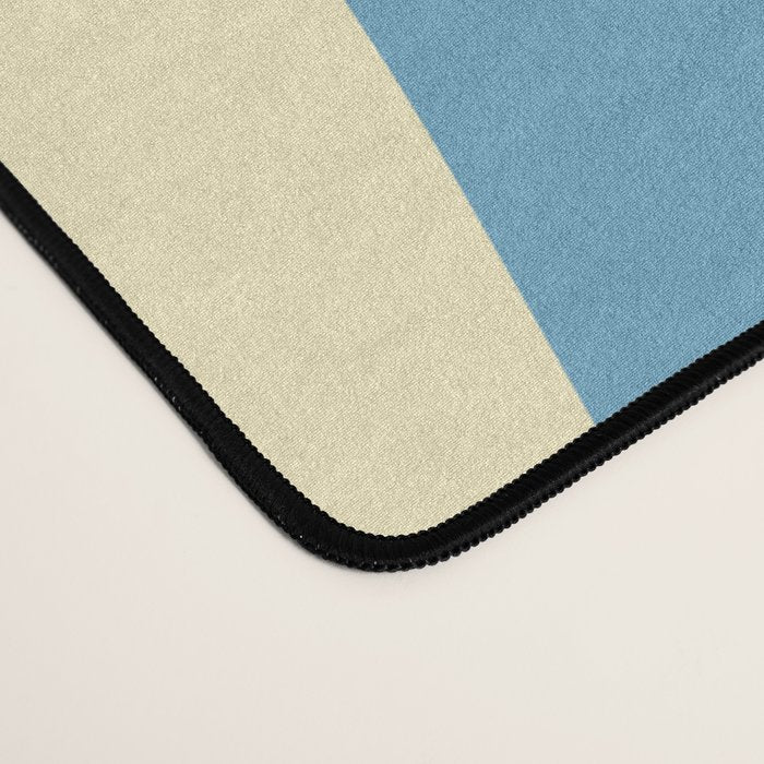 Eclectic Abstract Wild Stripes Retro Contemporary Pattern in Avocado Brown Orange Blue Desk Mat Gallery Image 4