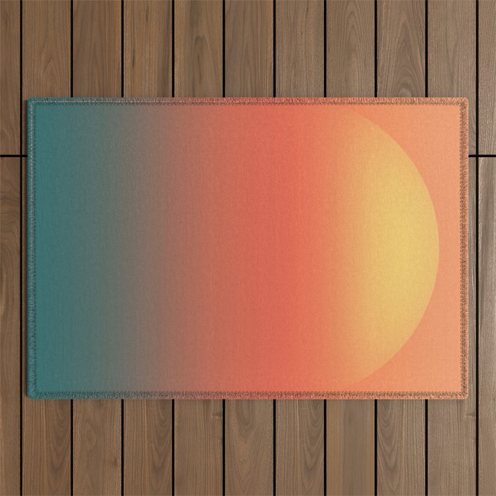 Ocean sunrise Outdoor Rug Gallery Image 1