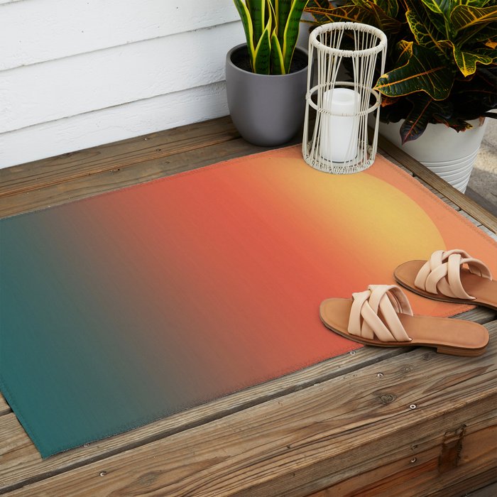 Ocean sunrise Outdoor Rug Gallery Image 2