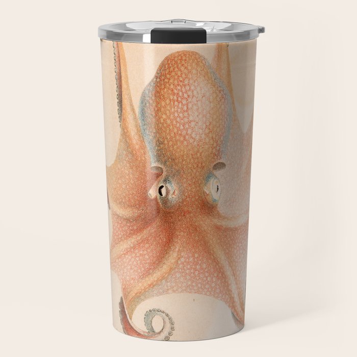 Octopus from "Mollusques Méditeranéens" by Jean Baptiste Vérany, 1851 Travel Mug Gallery Image 1