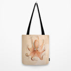 Octopus from "Mollusques Méditeranéens" by Jean Baptiste Vérany, 1851 Tote Bag Gallery Image 2