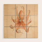 Octopus from "Mollusques Méditeranéens" by Jean Baptiste Vérany, 1851 Wood Wall Art Gallery Image 1
