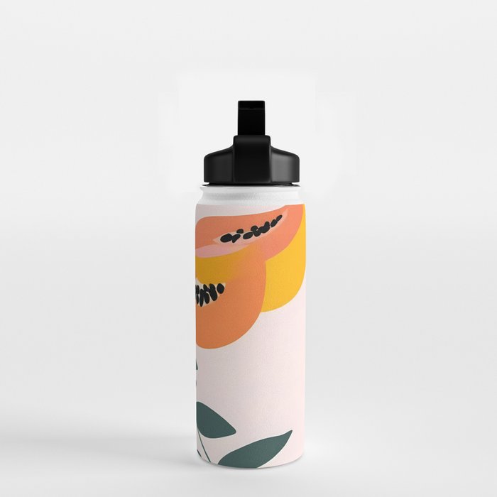 PAPA-YAY! Tropical Fruit Papaya, Vintage Botanical Illustration, Juicy Summer Seashore Food Exotic, Fresh Sweet Bohemian Painting Water Bottle Gallery Image 2