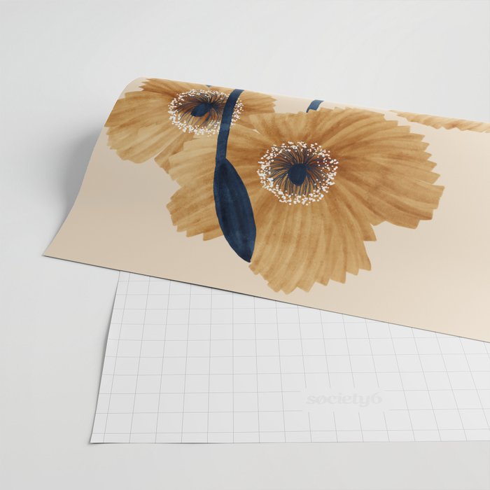 Poppies flowers watercolor Wrapping Paper Gallery Image 2