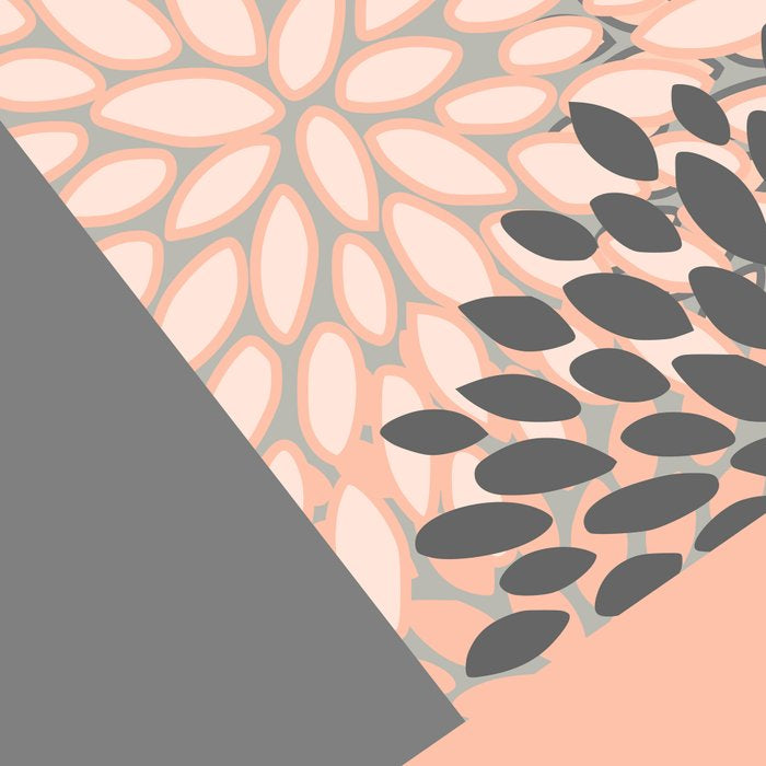 Modern, Floral Prints, with Block Color, Coral and Gray Coffee Mug Gallery Image 2
