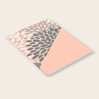 Modern, Floral Prints, with Block Color, Coral and Gray Notebook Gallery Image 2