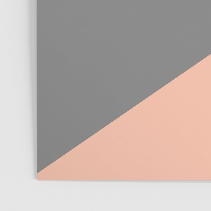 Modern, Floral Prints, with Block Color, Coral and Gray Poster Gallery Image 3