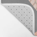 Modern, Floral Prints, with Block Color, Coral and Gray Bath Mat Gallery Image 2