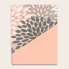 Modern, Floral Prints, with Block Color, Coral and Gray Notebook Gallery Image 4