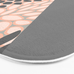 Modern, Floral Prints, with Block Color, Coral and Gray Bath Mat Gallery Image 3