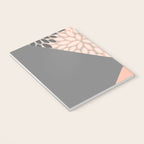 Modern, Floral Prints, with Block Color, Coral and Gray Notebook Gallery Image 3