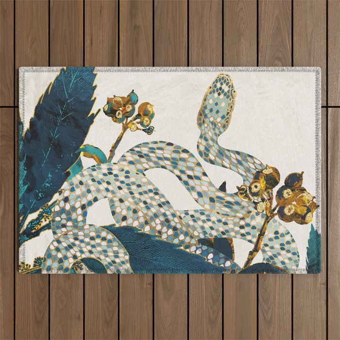 Summer Indigo Garden Outdoor Rug Gallery Image 1