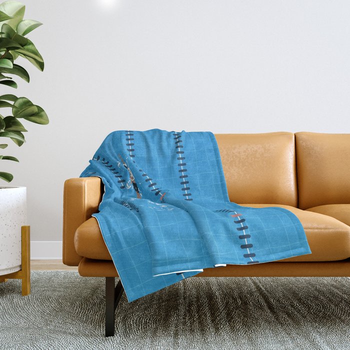 Swimming Zone  Throw Blanket Gallery Image 1