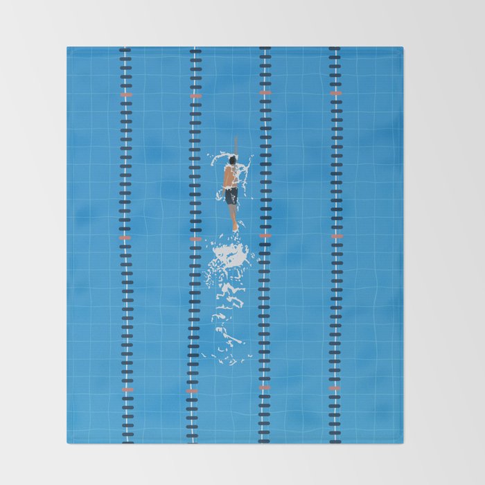 Swimming Zone  Throw Blanket Gallery Image 2