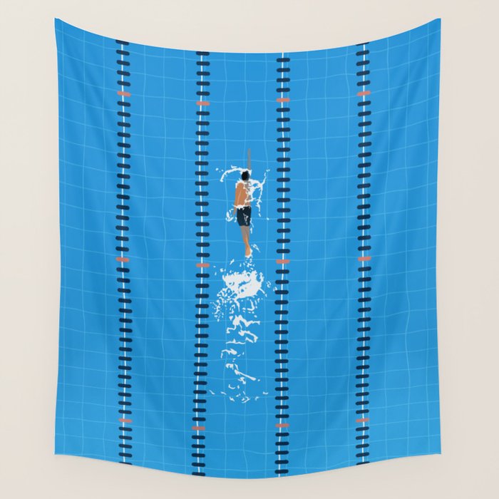 Swimming Zone  Wall Tapestry Gallery Image 4