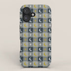 Moon and Stars Gingham iPhone Case Gallery Image 1