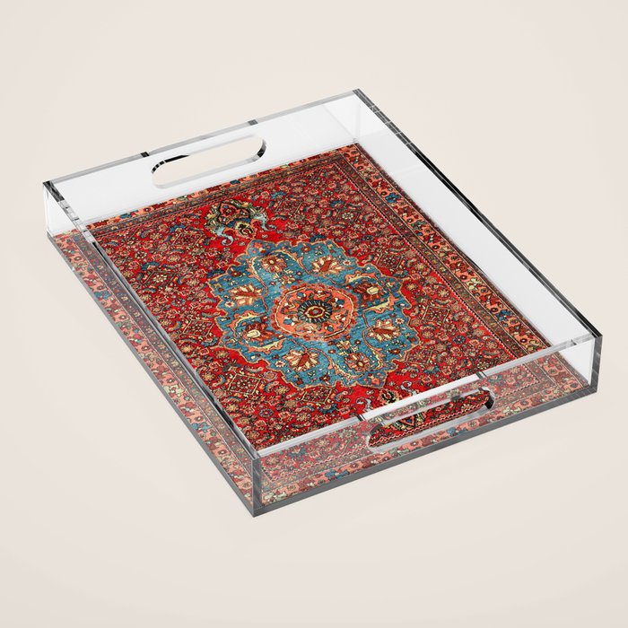 Bidjar Antique Kurdish Northwest Persian Rug Print Acrylic Tray Gallery Image 1