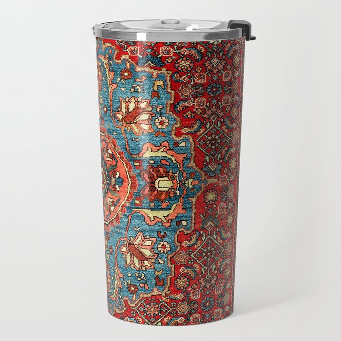 Bidjar Antique Kurdish Northwest Persian Rug Print Travel Mug Gallery Image 2