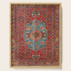 Bidjar Antique Kurdish Northwest Persian Rug Print Serving Tray Gallery Image 1