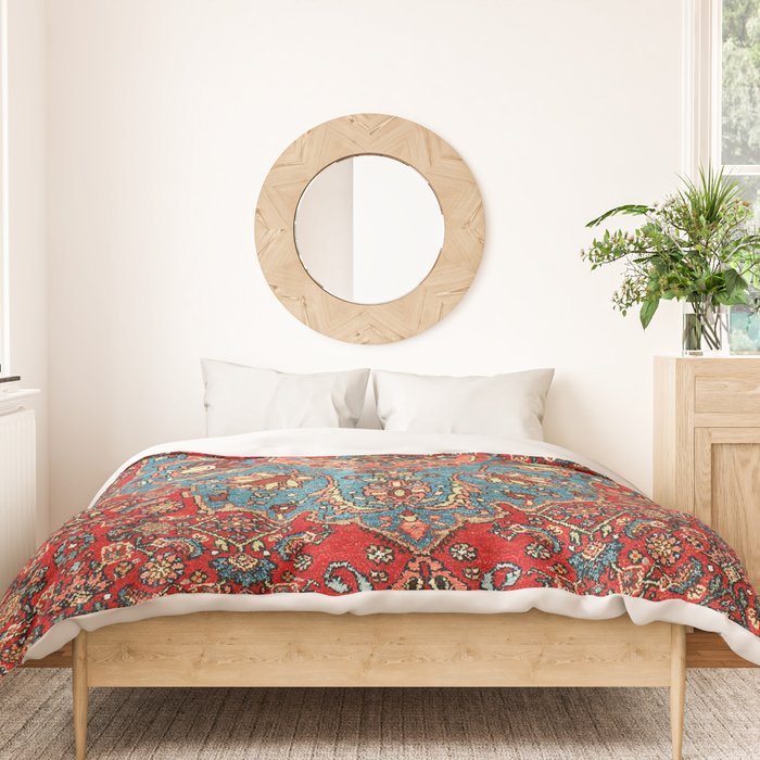 Bidjar Antique Kurdish Northwest Persian Rug Print Duvet Cover Gallery Image 3