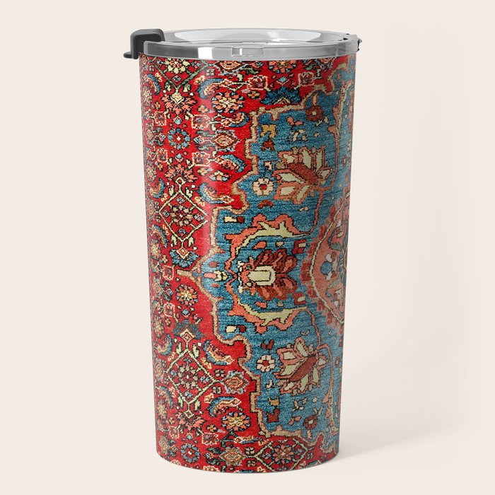 Bidjar Antique Kurdish Northwest Persian Rug Print Travel Mug Gallery Image 3