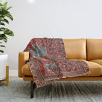 Bidjar Antique Kurdish Northwest Persian Rug Print Throw Blanket Gallery Image 1
