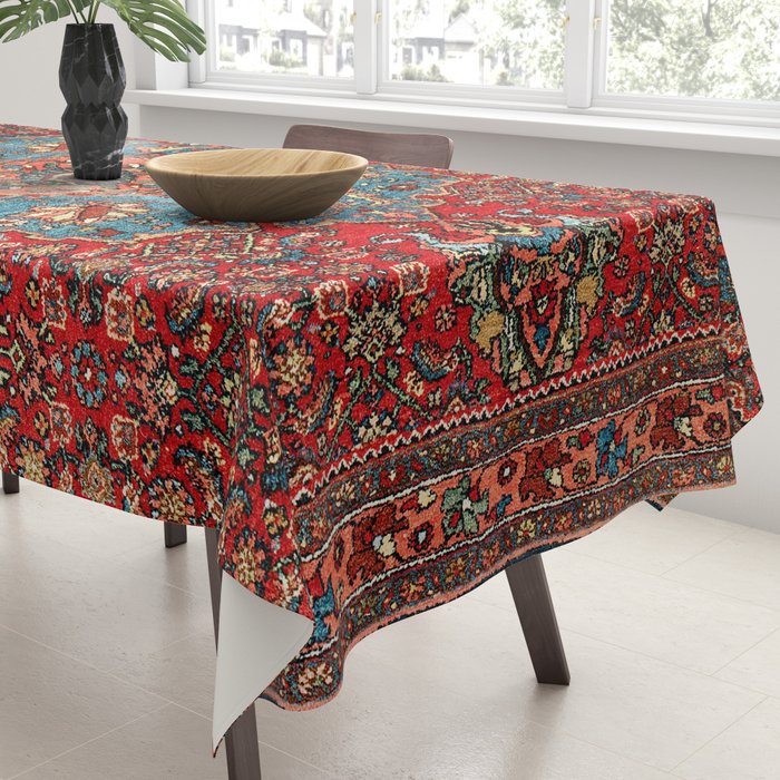 Bidjar Antique Kurdish Northwest Persian Rug Print Tablecloth Gallery Image 3