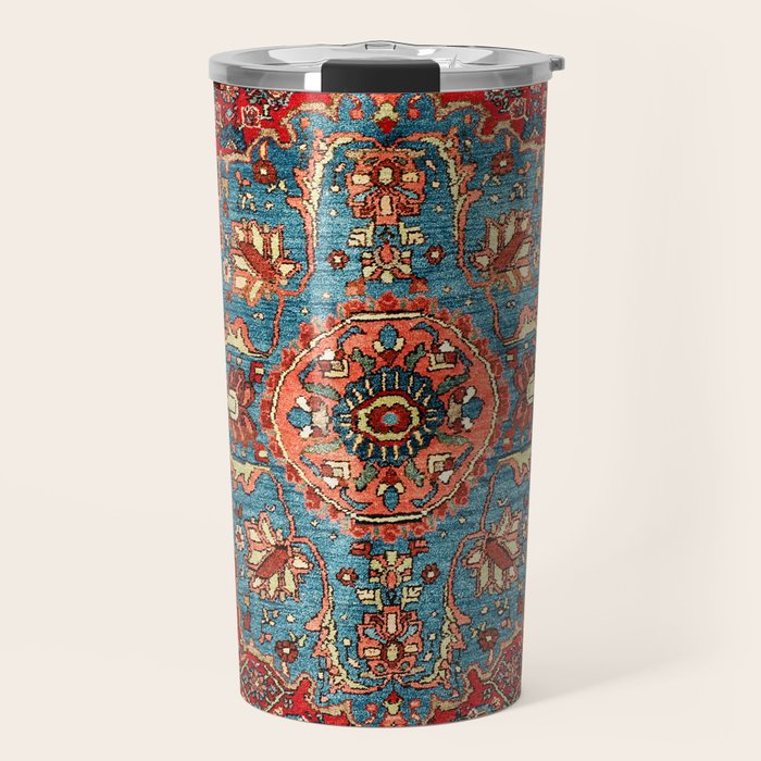 Bidjar Antique Kurdish Northwest Persian Rug Print Travel Mug Gallery Image 1