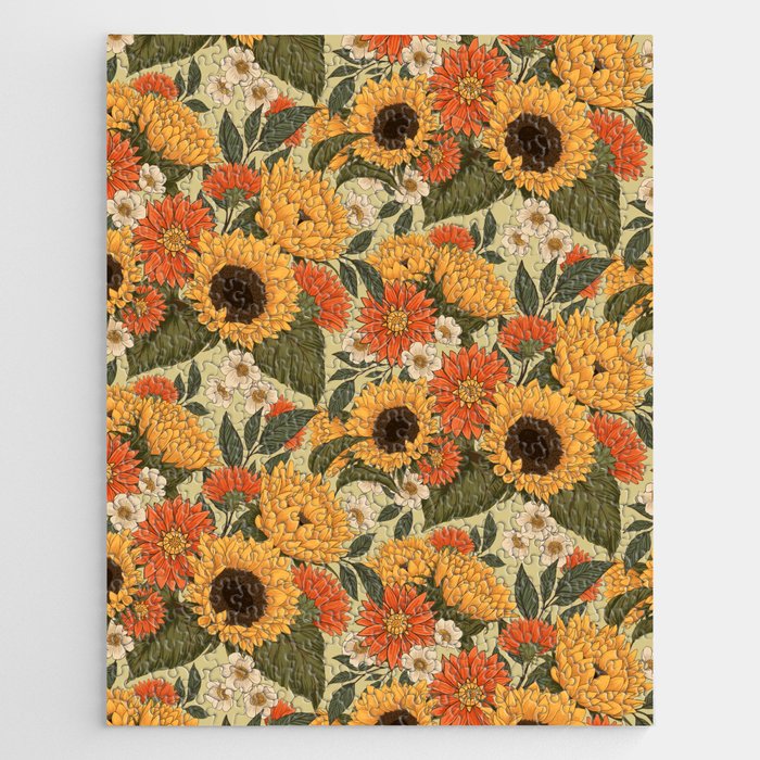 Sunflowers - Tranquill Green Jigsaw Puzzle Gallery Image 1
