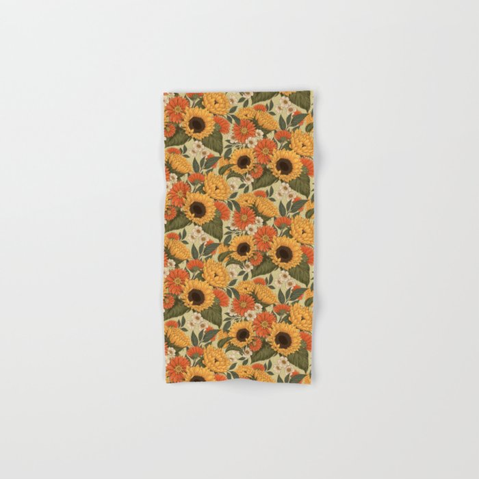 Sunflowers - Tranquill Green Bath Towel Gallery Image 1