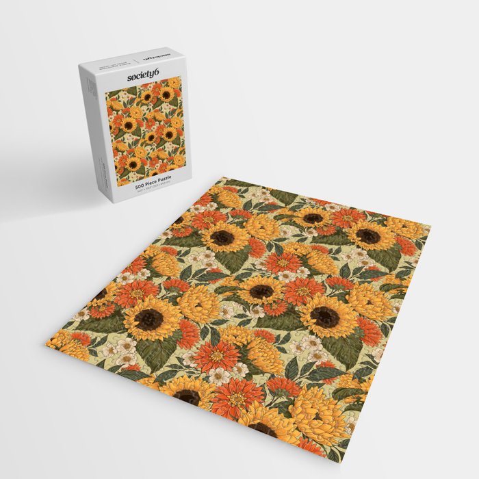 Sunflowers - Tranquill Green Jigsaw Puzzle Gallery Image 2