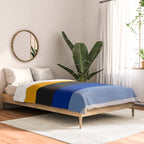 Complementary Blue & Yellow Colorful Geometric Pattern Comforter Gallery Image 2