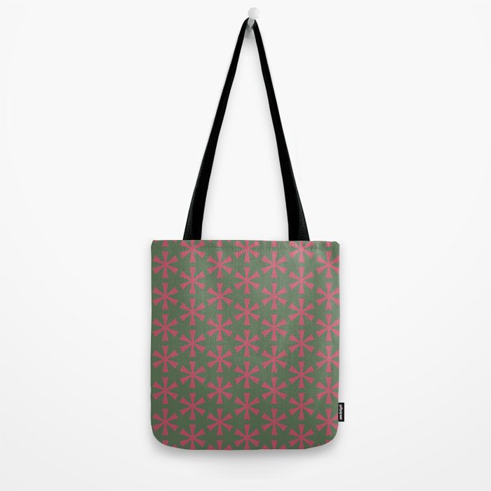 Mid Century Modern Asterisk Pattern Tote Bag Gallery Image 2